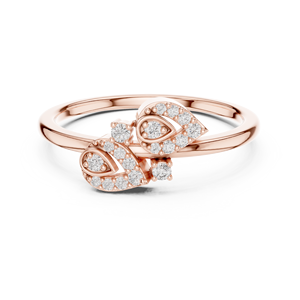 Anillo de compromiso de ajuste de halo de oro de 14 quilates con piedras CZ - Product Image 2