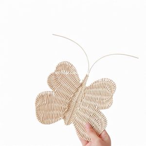 Decoración de Pared Tejida a Mano con Mariposas Naturales para Cuarto de Bebé, Guardería, Espacio Infantil, Decoración de Interiores - Product Image 1