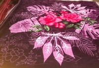 Couverture portable en polaire écologique à double couche, tricotée, 100 % polyester, ultra-douce, de haute qualité, à rayures unies, avec logo personnalisable