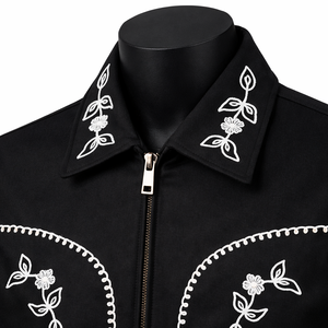 Chaqueta bomber bordada con cremallera, estilo casual, ropa de calle de diseñador, chaqueta bomber personalizada de invierno para hombre - Product Image 4