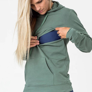 Sweat à capuche d'allaitement pour femmes, vêtements de maternité pour femmes enceintes, sweat-shirt d'allaitement - Product Image 1