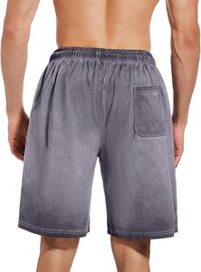 Pantalones cortos atléticos de algodón Vintage para hombre, ropa de calle con cintura elástica para playa y verano, pantalones cortos holgados para gimnasio con bolsillos - Product Image 4
