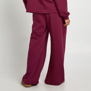 Survêtement tendance et doux pour femme, à manches longues, en tissu de haute qualité, avec col rabattu et pantalon large 2026 - Product Image 6