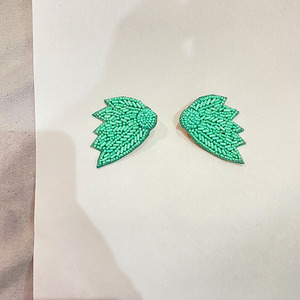 Fantasía nuevo diseño Latón chapado en oro y cuentas elegantes pendientes de aro de Pascua de moda accesorios elegantes - Product Image 3