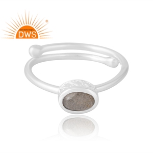 Anillo de plata de ley 925 con labradorita natural, moderno y de alta venta, joyería personalizada para mujer, regalo para ella. - Product Image 2