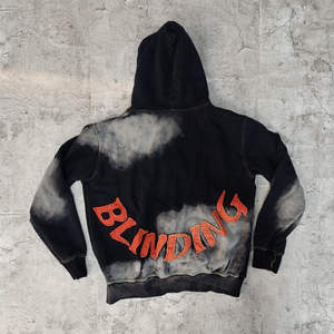 Sudadera con Capucha Personalizada para Hombre, de Invierno, Gruesa, 100% Algodón, Lavado Ácido, Desgastada, con Apliques y Parches - Product Image 3