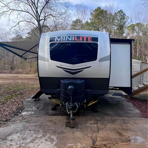 Compact Lightweight Compact Teardrop Travel Trailer Mini Camping Caravan with <b>Shower</b> for Outdoor Adventures & Road Trips - Product Image 1