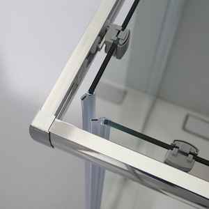 Mampara de Ducha Rectangular Genoa 80x120mm, Cristal Templado de 6mm, Marco Abierto con Bisagras, Diseño Contemporáneo, Garantía de 3 Años - Product Image 2