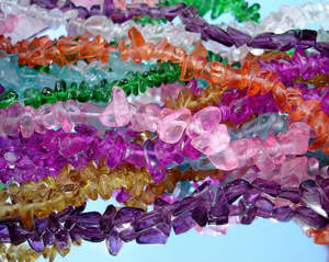 Cuentas Rusas Facetadas Hechas a Mano, Auténticas de Vidrio Vintage en Azul, Rojo y Amarillo, con Diseño de Coníferas para Joyería, Versátiles y Brillantes, en Caja - Product Image 6