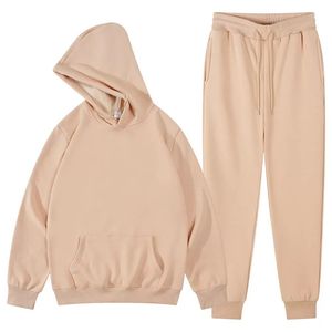 Ensemble de jogging personnalisé 100% coton, étiquette privée, survêtement vierge pour homme, pantalon de survêtement et sweat à capuche - Product Image 1