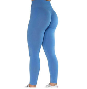 <b>Women's</b> Solid Mid Waist Gym Fitness <b>Leggings</b> Quick Dry Breathable Seamless Activewear Nylon Spandex - Product Image 5