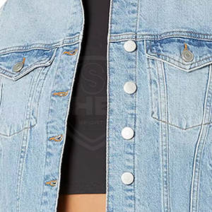 Chaqueta Vaquera para Mujer con Logotipo Personalizado, de Alta Calidad y Bajo Precio, Talla Grande, Transpirable - Product Image 6