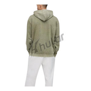 Sweat à capuche surdimensionné délavé à l'acide pour hommes 100% coton Style de rue brodé sweats à capuche personnalisés pour l'hiver haute qualité numérique - Product Image 3