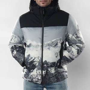 Blousons matelassés pour hommes OEM, mode hiver, design personnalisé, col en fourrure, vêtements d'extérieur streetwear, manteau bouffant en duvet, blousons matelassés pour hommes - Product Image 1