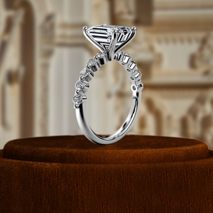 CT Luxury High Profile Lab Grown Emerald Cut Diamond Anillo de Compromiso 14K Oro amarillo Regalo DE BODA clásico para fiestas cristianas - Product Image 4