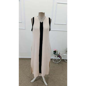 Vestido Maxi Aerobin Elegante de Jane para Mujer, con Tirantes, Cuello en V, Detalle de Franja Frontal y Abertura Lateral, para Verano Informal - Product Image 6