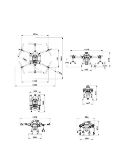 Newly produce G630 agriculture sprayer fumigation drones for pesticides crop spraying