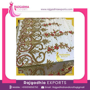 Fabrication indienne de tissu de luxe en dentelle Tissu de luxe en dentelle brodée 3D pour robe de soirée - Product Image 2