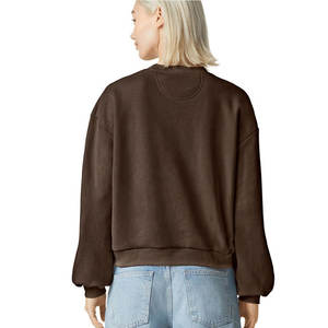 Sweat-shirt surdimensionné personnalisable pour femme, col rond, en coton avec tissu éponge, impression personnalisée, sweat-shirts 2026 - Product Image 2