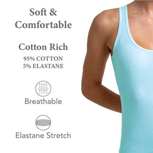 Vente en gros 2023 débardeur en coton pour femme débardeur en coton riche en élasthanne taille extensible - Product Image 3