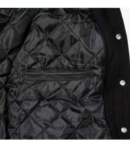 Blouson aviateur en satin de couleur personnalisée avec broderie hivernale pour sports légers personnalisé Ensemble baseball veste universitaire Letterman pour hommes - Product Image 3