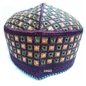 Chapeaux musulmans islamiques Chapeaux ronds de couleur unie personnalisés OEM Chapeaux de prières islamiques Casquettes Respirant Vente chaude - Product Image 1