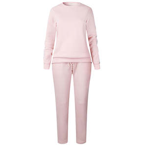 Crew <b>Neck</b> Winter Design Your Own Logo Sublimation Two Piece Set Sweatsuit Tracksuit for <b>Women's</b> - Product Image 1