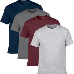 Ensemble de t-shirts à manches courtes de haute qualité, confortable, solide et multicolore, avec logo imprimé directement de l'usine - Product Image 1