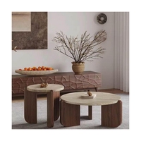 Table console de luxe en marbre naturel travertin