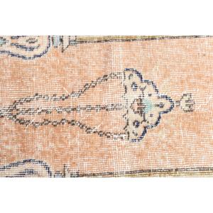 Alfombra Turca Vintage de 2.3x4.1 pies, Alfombra de Lana Ikat Azul - Product Image 5