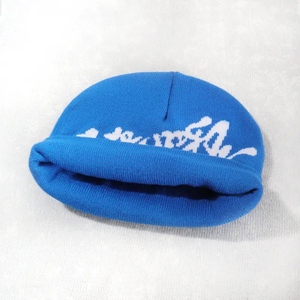 Gorros con logotipo grande, gorro de acrílico de lujo sobre todo Jacquard, gorros tejidos, gorros cálidos para hombres y mujeres - Product Image 4
