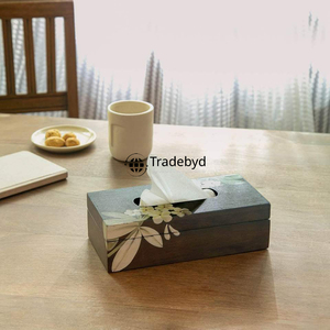 ที่ใส่กระดาษทิชชูไม้ทรงสี่เหลี่ยมพิมพ์ลายเคลือบเงา ดีไซน์สวยงาม เป็นมิตรกับสิ่งแวดล้อม สำหรับตกแต่งภายใน - Product Image 2