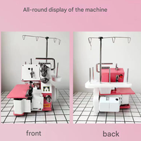 Machine à coudre surjeteuse domestique de haute qualité, multifonctionnelle, pour vêtements, double aiguille, 4 fils, mini