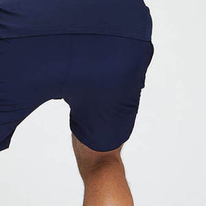 100% haute qualité séchage rapide hommes Shorts respirant décontracté Fitness Style Logo personnalisé solide motif Anti-rides plaine teint - Product Image 6