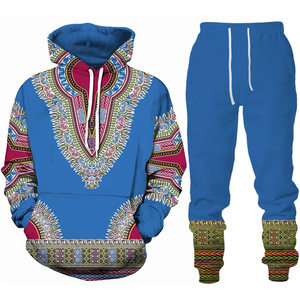 2023 African Style 3D Print Men Women Sweatshirt Sets Casual Hoodie+Pants 2pcs Sets Oversized Tracksuit Fashion Unisex Clothes - Product Image 6