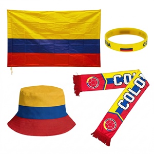 POD Colombia y 47 Banderas de Equipos Mundiales Bufanda Cinturón Gorras Sombreros Accesorios de Regalo para Aficionados al Fútbol para la Copa América de Fútbol 2026 - Product Image 1