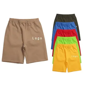 High quality 380G 100% cotton heavy color man's shorts high street loose casual shorts for men 2024