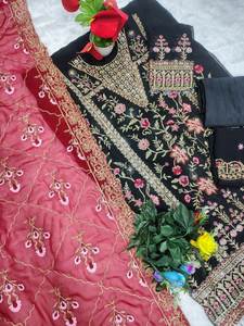 Nouvel arrivage 2026 – Commandes en gros – Salwar Kameez en soie Georgette brodé multicolore – Tenue de soirée – Prix de gros - Product Image 5