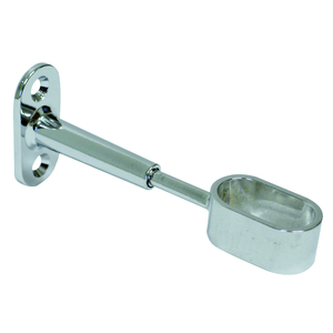 Soporte para tubos ovalados para gabinetes ajustables, cromado, mm. 15x30 - Product Image 1