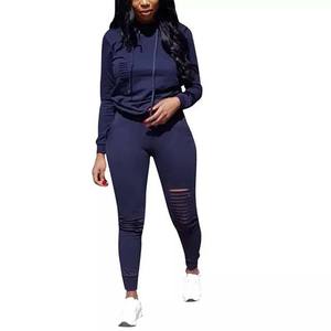 Conjuntos Deportivos de Invierno 2023 de Alta Calidad, Slim Fit, de Algodón y Felpa, con Logotipo Personalizado Bordado e Impreso, para Mujer - Product Image 6