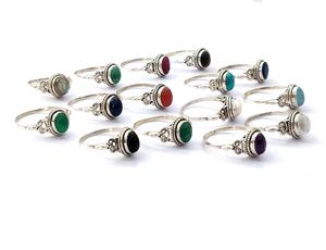 Anillos de piedras preciosas múltiples naturales Joyería Plata de Ley 925 Anillos de piedra - Product Image 2