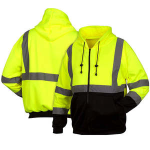 Fleece Pullover Hoodie Reflective Taped Work-Wear Hi Vis Safety Hoodie Worker Hoodie - Product Image 3