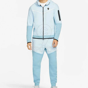 Ensemble de vêtements de sport deux pièces avec logo personnalisé pour hommes, vêtements de sport à capuche et de jogging OEM ODM, vente en gros - Product Image 1