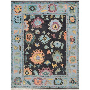 พรมขนสัตว์นิวซีแลนด์แท้ 100% ผลิตในอินเดีย ราคาโรงงาน ทอมือ ขนสั้น แบบอูชัก สำหรับห้องนั่งเล่น สไตล์ตุรกี โอเรียนทอล - Product Image 1