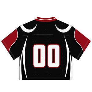 Camiseta de entrenamiento para hombre, Camiseta deportiva de fútbol americano, camisetas de algodón 100% a la mejor moda para hombre, camiseta de malla de fútbol estampada holgada - Product Image 4