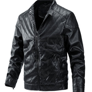 Veste d'hiver pour homme 2026 en cuir véritable noir de haute qualité à col montant, respirante et personnalisable, style urbain - Product Image 1