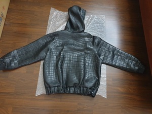 Blouson d'hiver pour homme en peau de mouton véritable sur mesure, effet gaufré, haute qualité, fermeture éclair épaisse, imperméable - Product Image 4
