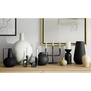 แจกันสีดำเรียบง่ายพร้อมรายละเอียดสีทองเหมาะสำหรับห้องนอนโต๊ะเรียนห้องนั่งเล่นและของขวัญสุดสร้างสรรค์หรือใช้ตกแต่ง - Product Image 4