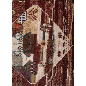 Manchaha Luxury Ivory Hand Knotted Wool Bamboo Silk Rug Geometric Pattern Modern Plush Handmade-For Teens Home <b>Washable</b>-LES-2777 - Product Image 3