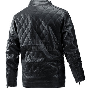 Chaqueta de Cuero para Hombre, Diseño Personalizado, Color Sólido, Transpirable, Estilo Urbano, Oferta, Precio Razonable, Cuello Alto, Logotipo Frontal - Product Image 2